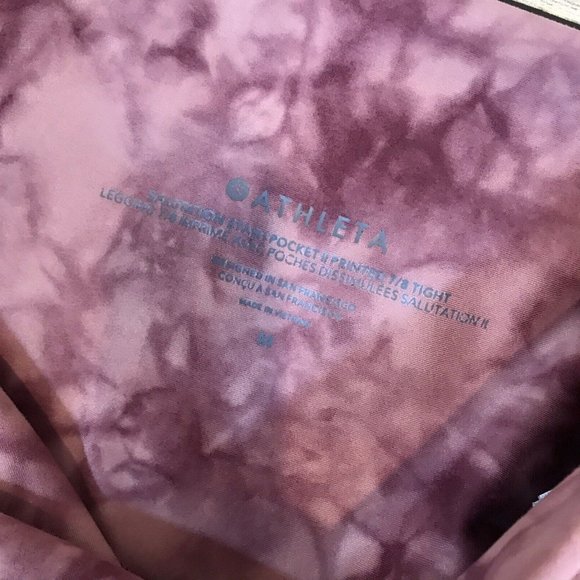 Athleta Size M Medium Salutation Stash Pocket II 7/8 Tight in Riptide Palermo - Picture 4 of 4